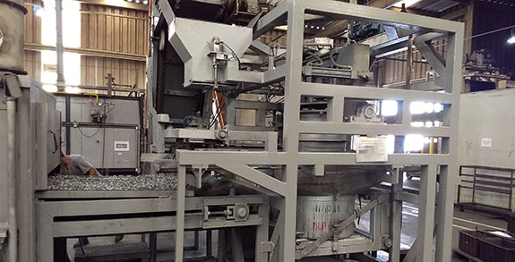 GCA centrifuge and loading system installed at a customer plant